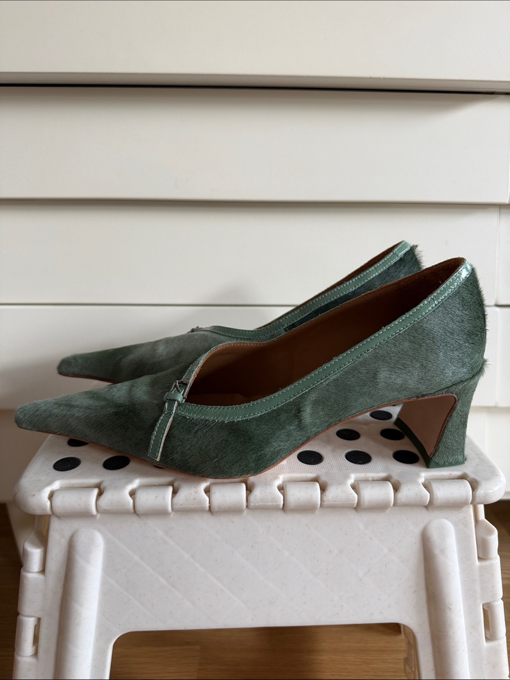 Miista Aquamarine Ponyhair Leather Puqhy Courts - Picture 8 of 15